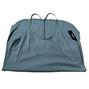 Lulus Large Scoop Mini Dress Tank Green 34.5" Length Cotton/Poly EUC